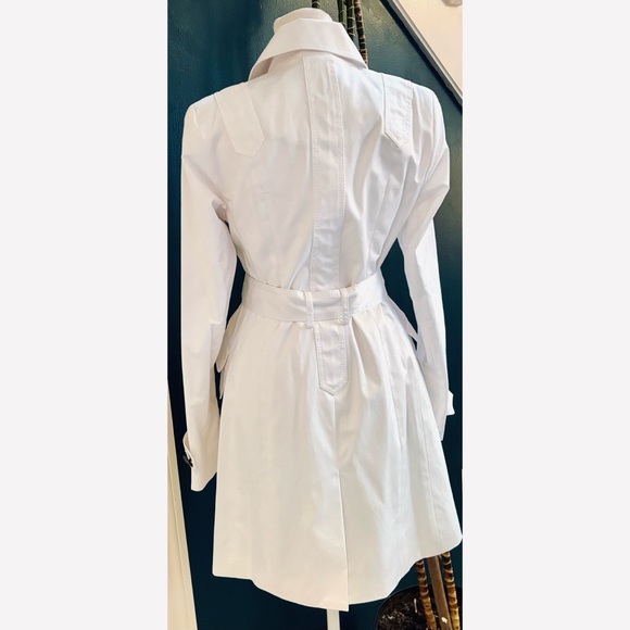 Vince Camuto NWOT White Double-Breasted Women's Rain-Trench Coat- Size XS - Picture 3 of 12